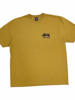 Stussy Men's Mustard Bangkok Logo Tee